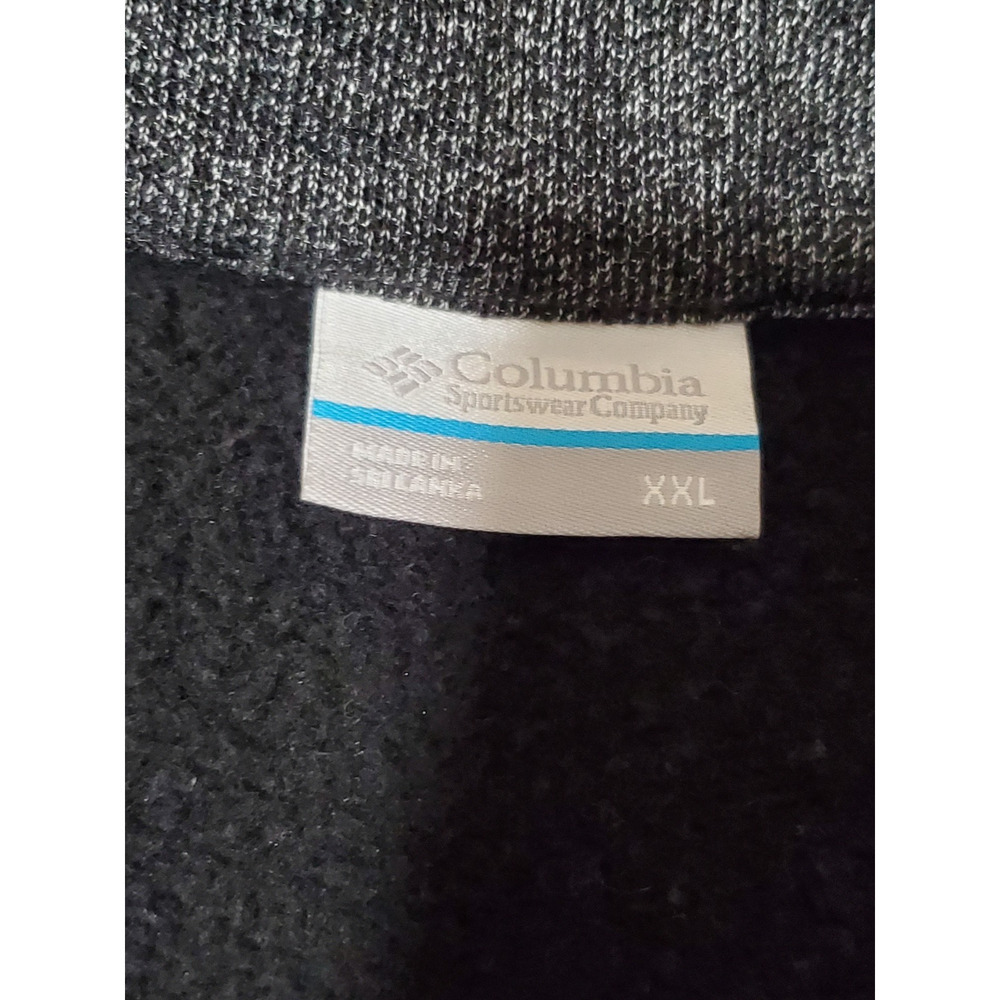 Columbia Steens Mountain Quarter-Zip Fleece Jacket XXL Gray Black Outdoor Layer - Picture 3 of 13